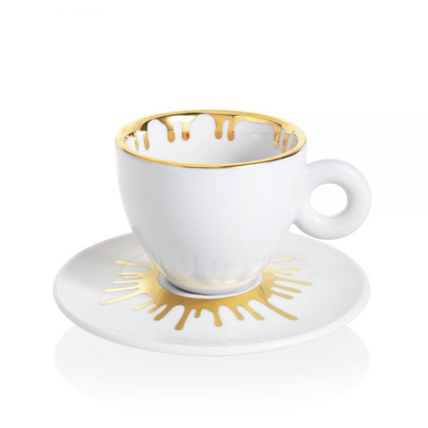 Illy art collection tazza cappuccino weiwei oro