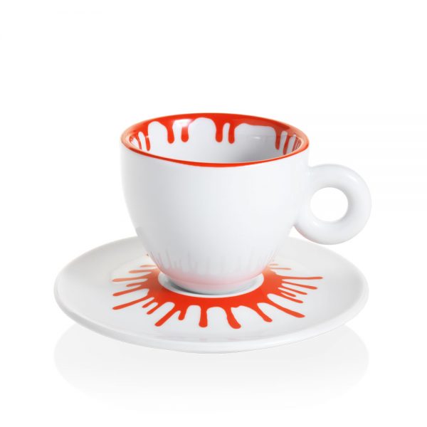 Illy art collection tazza cappuccino weiwei rossa